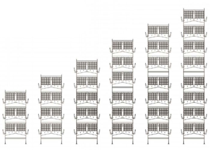H type layer cage